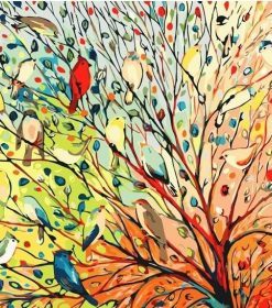 100 Colorful Birds Paint By Numbers