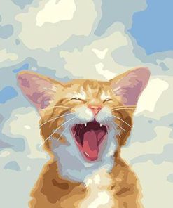 A Screaming Cat Paint By Numbers