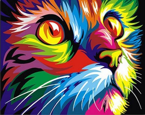 Abstract Cat Paint By Numbers