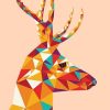 Abstract Christmas Deer Paint By Numbers