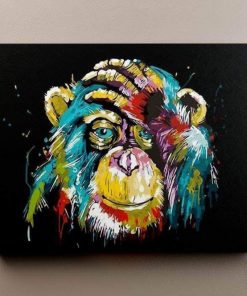 Abstract Colorful Chimp Paint By Numbers