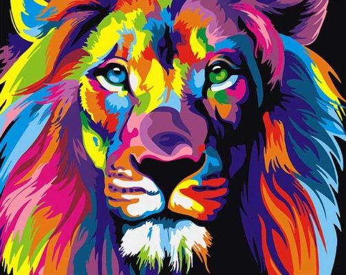 Abstract Lion Paint By Numbers