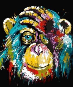 Abstract Monkey Paint By Numbers