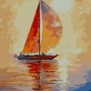Abstract Sailing Boat Paint By Numbers