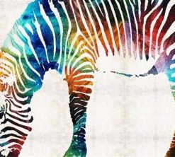 African Colorful Zebra Paint By Numbers