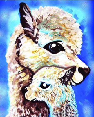 Alpaca And Her Baby Paint By Numbers