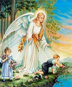 Angel Guarding Children Paint By Numbers