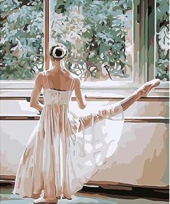 Ballerina In White Paint By Numbers
