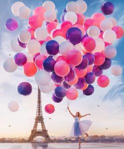 Balloons Paris Paint By Numbers