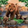Bear Family in Nature Paint By Numbers