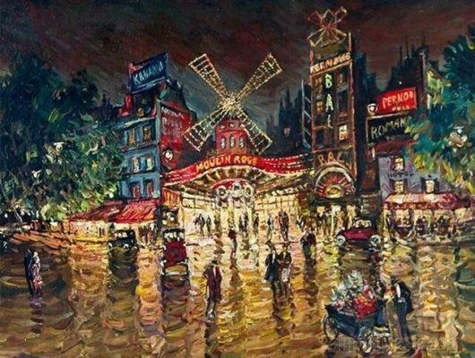 Beautiful Paris at Night Paint By Numbers