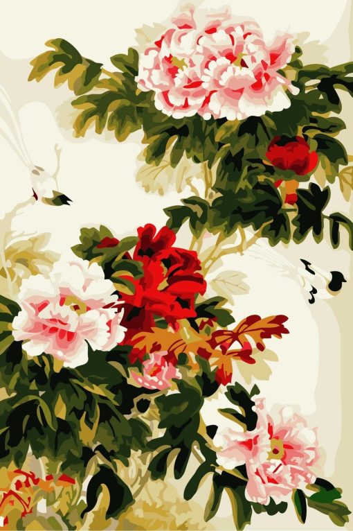 Beautiful Peony Flowers Paint By Numbers