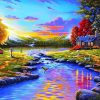 Beautiful Sunset Landscape Paint By Numbers