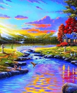 Beautiful Sunset Landscape Paint By Numbers