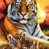 Bengal Tiger Family Paint By Numbers