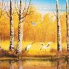 Birch Autumn Forest Paint By Numbers