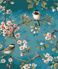 Birds And Flower Paint By Numbers