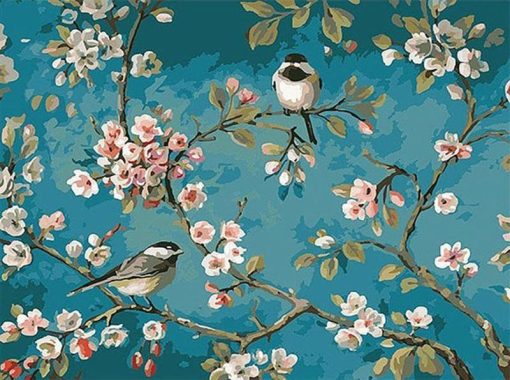 Birds And Flower Paint By Numbers