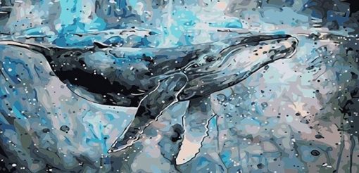 Blue Big Whale Paint By Numbers