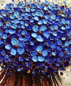 Blue Flower Tree Paint By Numbers