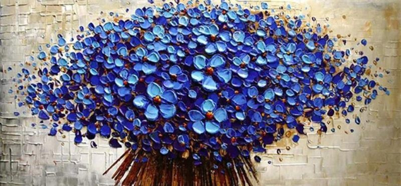 Blue Flower Tree Paint By Numbers