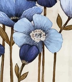 Blue Flowers Paint By Numbers