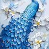 Blue Peafowl Paint By Numbers