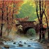 Bridge in Autumn Paint By Numbers