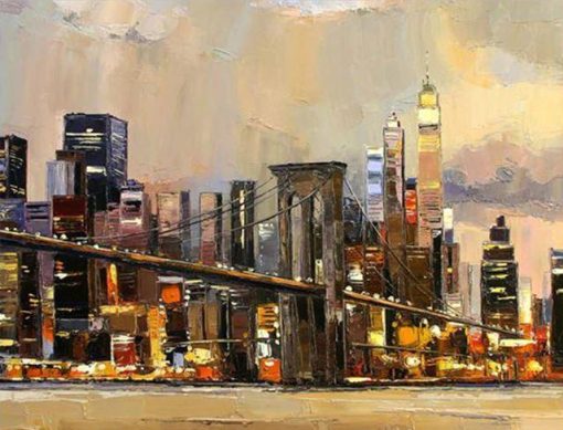 Brooklyn Bridge At Night Paint By Numbers