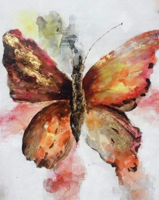 Brown Butterfly Paint By Numbers