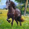 Brown Horse in Forest Paint By Numbers