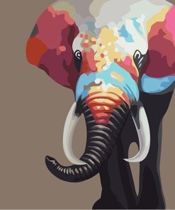 Bull Elephant Art Paint By Numbers