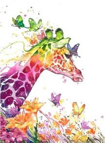 Cartoon Giraffe Paint By Numbers