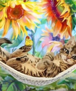 Cats in Hammock Paint By Numbers