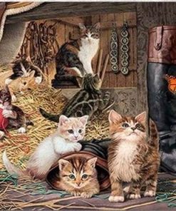 Cats in a Stable Paint By Numbers