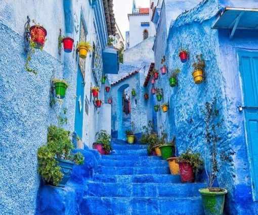 Chefchaouen City Paint By Numbers