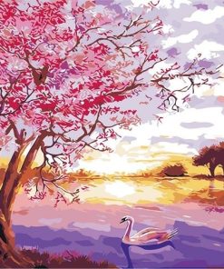 Cherry Blossom By Water Paint By Numbers