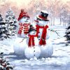 Christmas Snowman Family Paint By Numbers