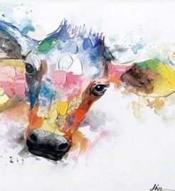 Colored Cattle Paint By Numbers