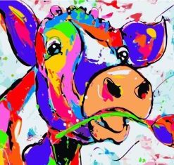 Colored Cow Paint By Numbers