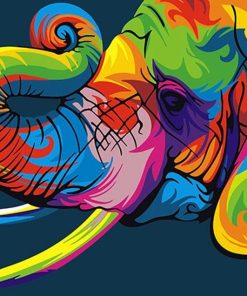 Colored Elephant Paint By Numbers