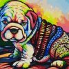 Colorful Bull Dog Paint By Numbers