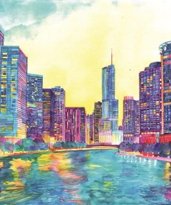 Colorful Chicago Paint By Numbers