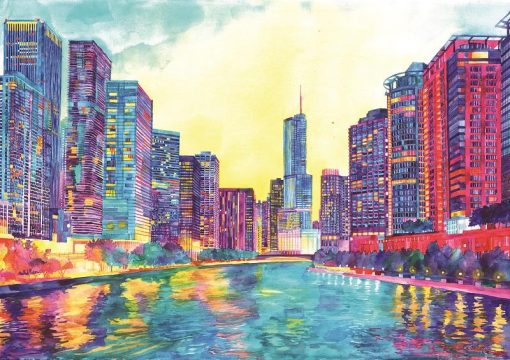 Colorful Chicago Paint By Numbers