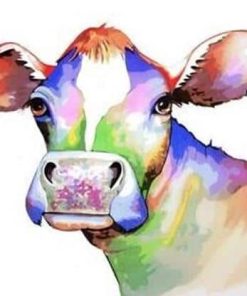 Colorful Cow Paint By Numbers