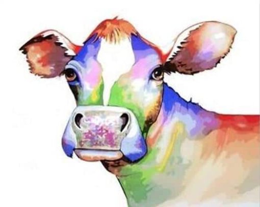 Colorful Cow Paint By Numbers