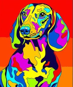 Colorful Dalmatian Dog Paint By Numbers