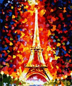Colorful Eiffel Tower Paint By Numbers