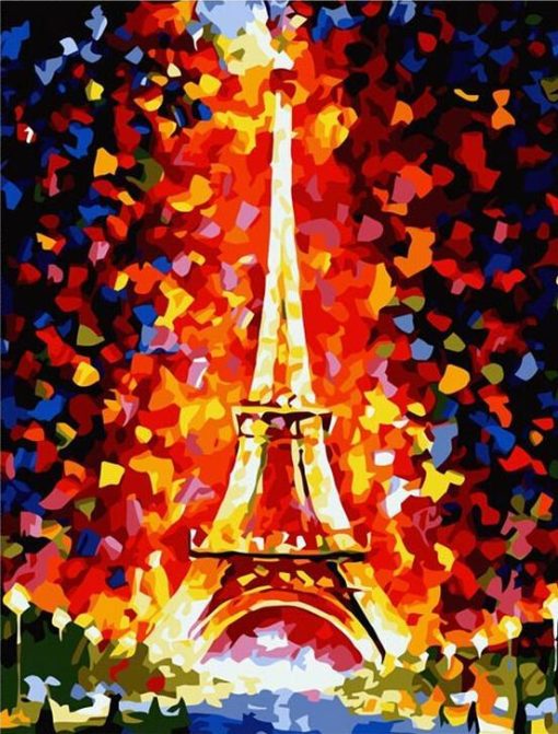 Colorful Eiffel Tower Paint By Numbers