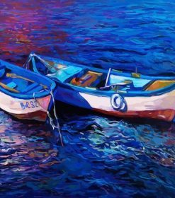 Colorful Fishing Boats Paint By Numbers